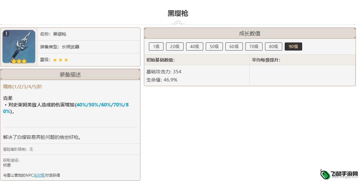 原神4星长枪哪个加生命 原神3.1版本长枪生命加成