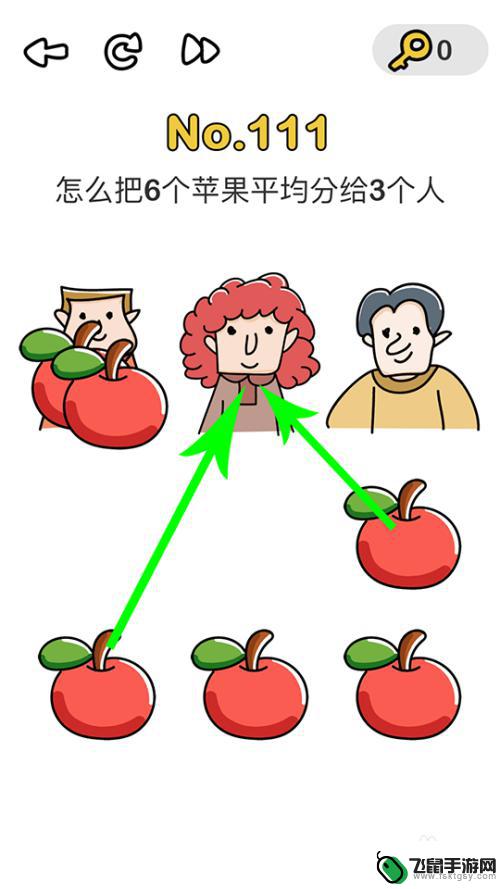 脑洞大师怎么把3个苹果平均分给6个人 3个苹果分给6个人怎么分